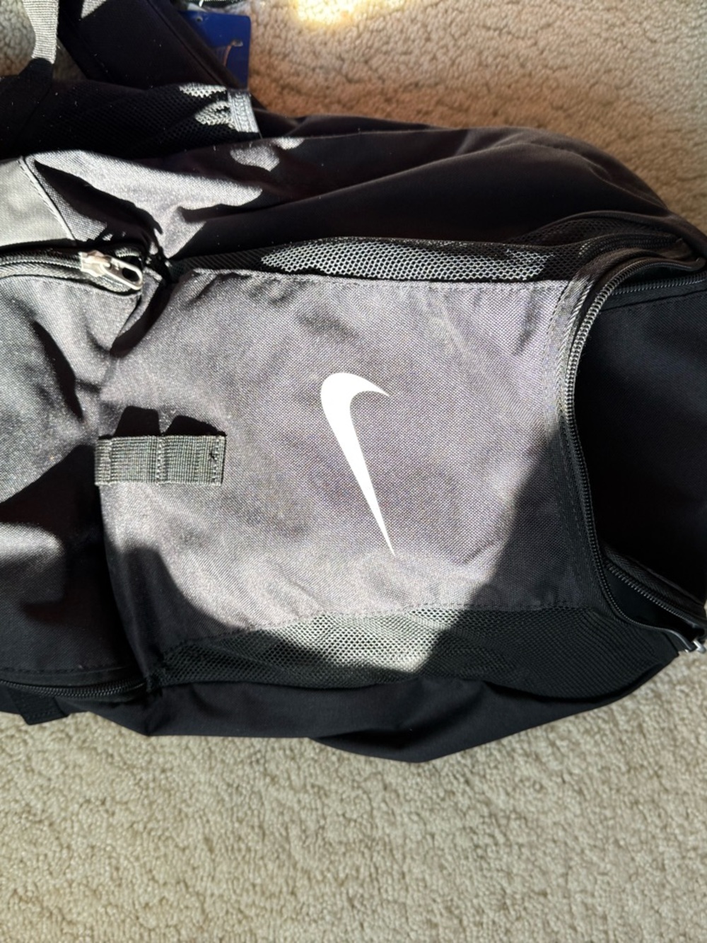 Nike Black Backpack with White Swoosh